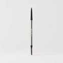 Master || A gel eyebrow pencil with a fine point tip and a spoolie brush at the other end, the packaging is predominantly silver in color.