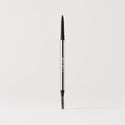 Dark Brown | | A gel eyebrow pencil with a fine point tip in shade Dark Brown and a spoolie brush at the other end, the packaging is predominantly silver in color.