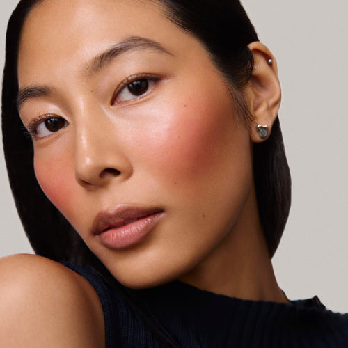 Rouge | face::medium | Model is wearing Flush Balm in shade Rouge