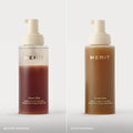 Master || Bottle of Great Skin Double Cleanse before and after shaking.