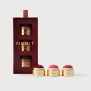 Master || Mini Flush Balm Trio in Post Modern, Le Bon Bon and Redux in and out of box.
