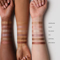 Master || Swatches of Solo Shadow Sheen on arm. Surrealism, Glacé, Palladium, Iris, Sartorial, Matchbook.
