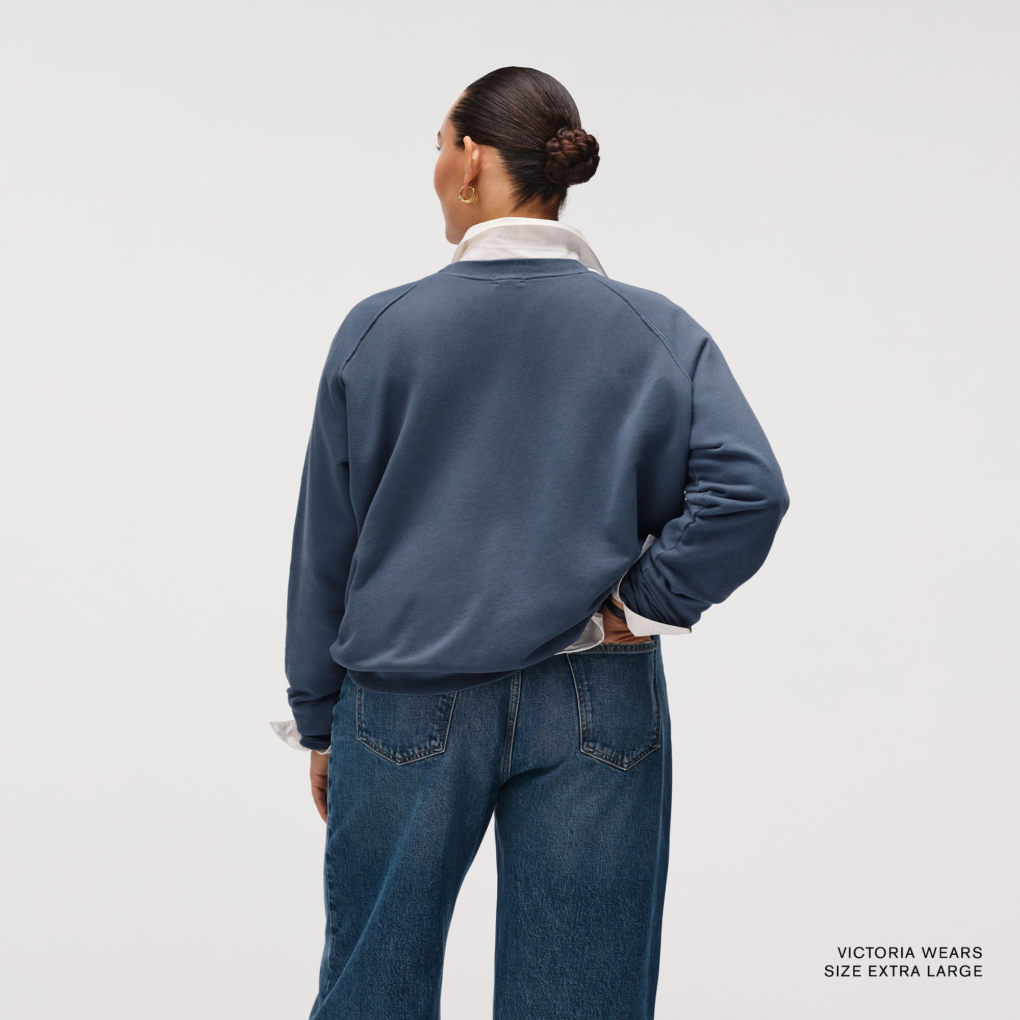 Master || Victoria wears size extra large.