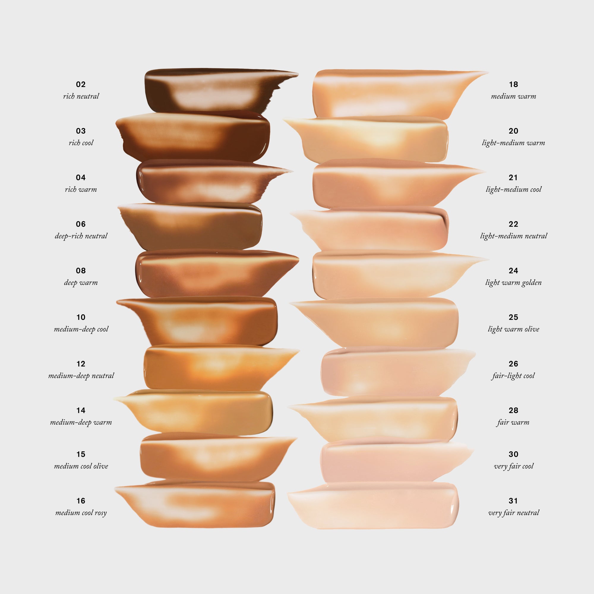 Master|| Swatches of all 20 shades of The Uniform.