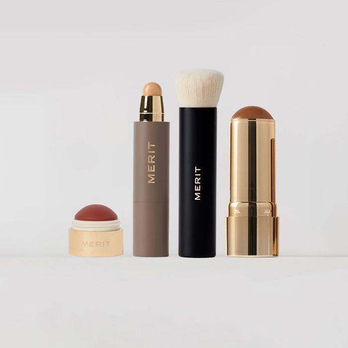 Master || Photo of Flush Balm, Minimalist, Brush No.1 and Bronze Balm