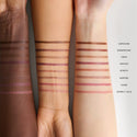 Master || Arm swatches on three different skin tones capricorn, brownstone, tabac, mayfair, sportif, bespoke, coupe, beverly hills