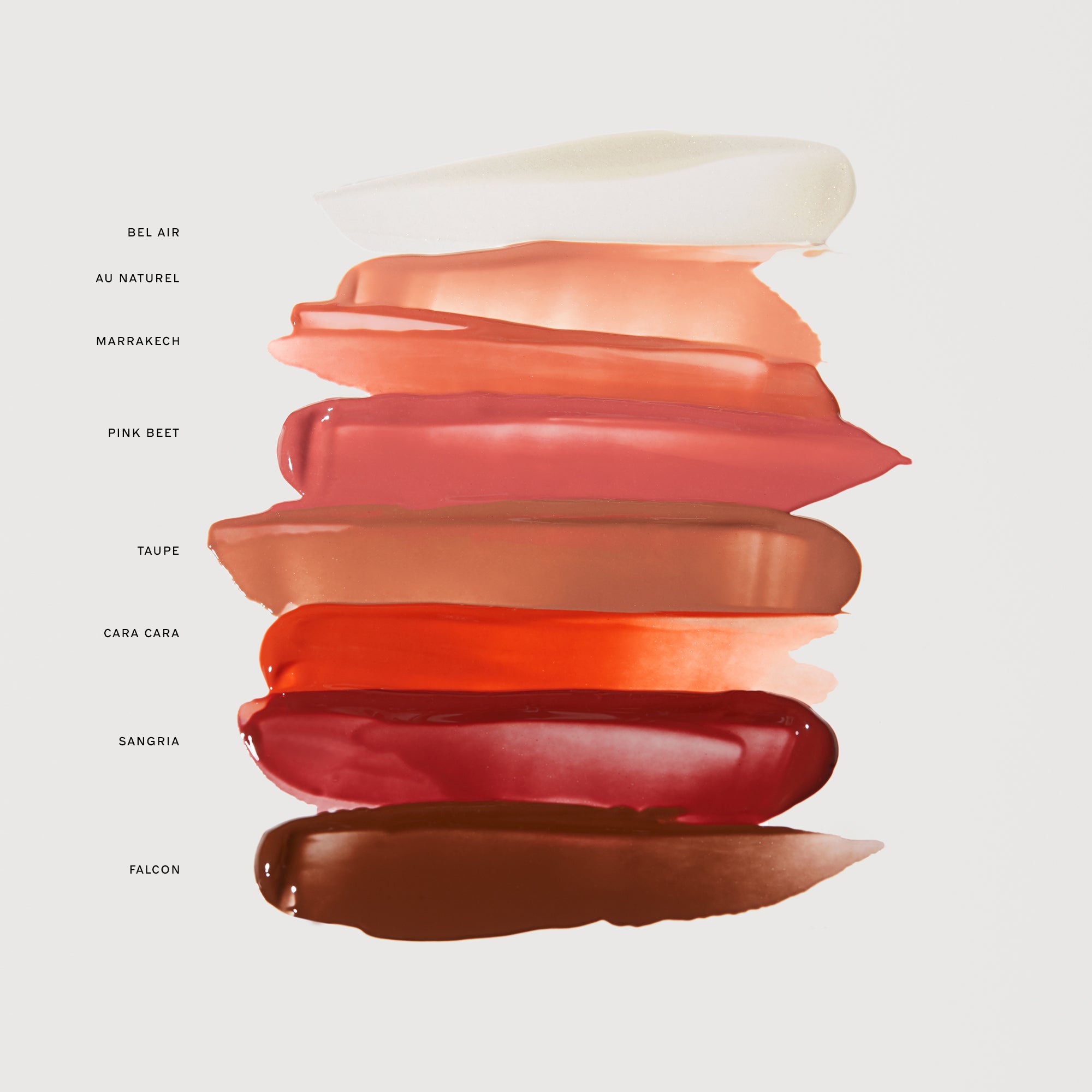 Master | | | Shades Bel Air, Au Naturel, Marrakech, Pink Beet, Taupe, Cara Cara, Sangria, Falcon